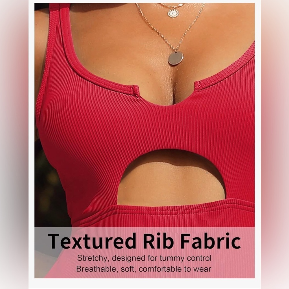 NWT- Ribbed Red Cutout
2025 One-Piece Swimsuit - Picture 2 of 8